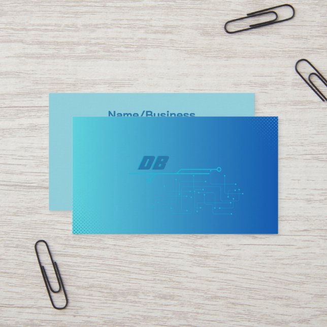 Carte de visite Tech Style (Devant/Arrière en situation)