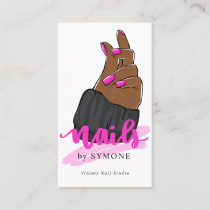 Carte De Visite Technicien   Artiste à ongles   Nails Salon Studio