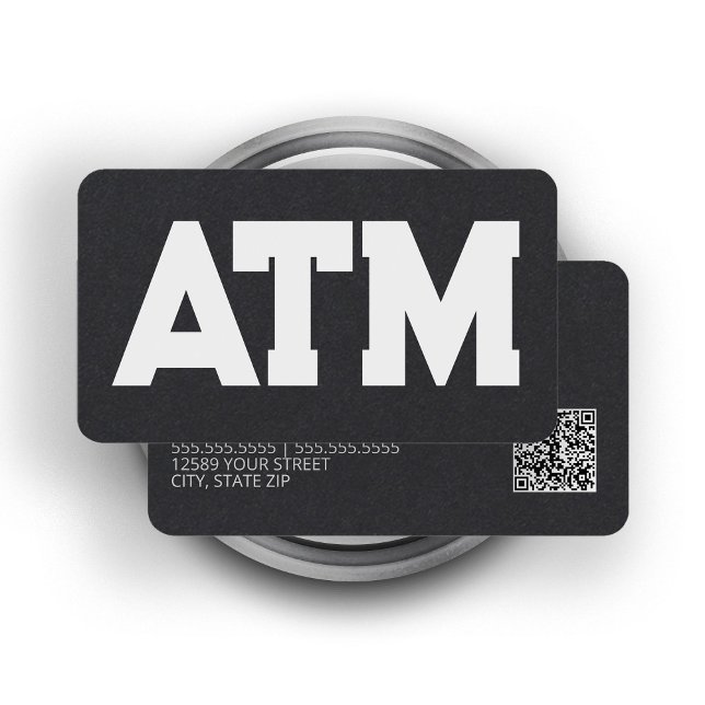 Carte De Visite Technicien ATM QR (ATM Technician QR Business Cards)