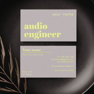 Carte de visite technicien audio Ingénieur du son