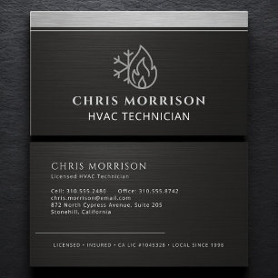 Carte De Visite Technicien CVC Climatisation Chauffage AC Chauffag