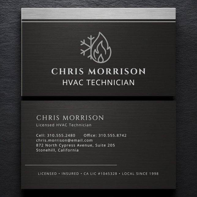 Carte De Visite Technicien CVC Climatisation Chauffage AC Chauffag (Créateur téléchargé)