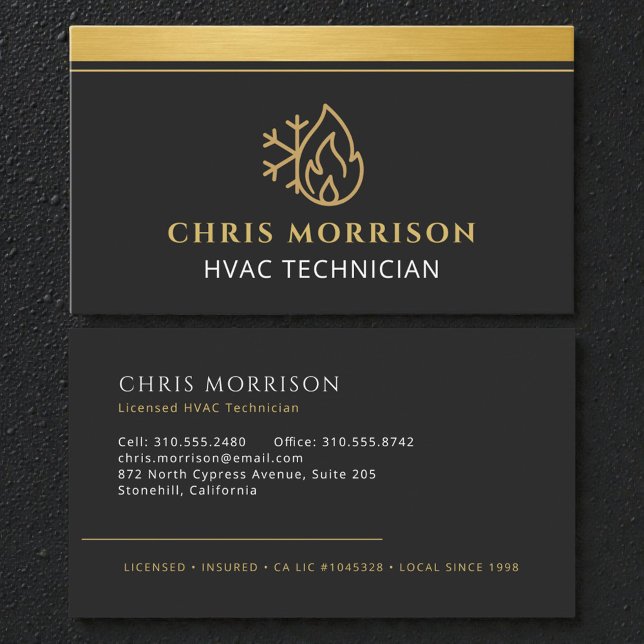 Carte De Visite Technicien CVC Climatisation Chauffage Refroidisse (Créateur téléchargé)