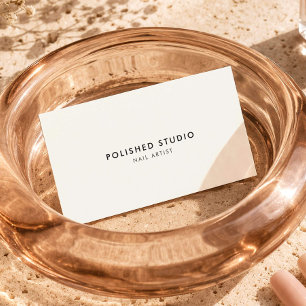 Carte De Visite Technicien d'artiste en onglerie minimaliste Luxe 