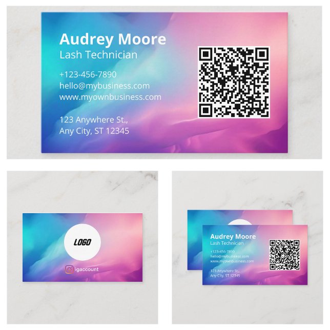 Carte De Visite Technicien de cils (Eyelash Lash Tech Business Card
)