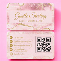 Technicien de Cils de Luxe Code QR Agate Dorée