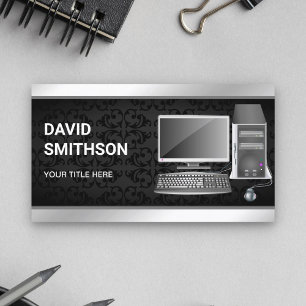 Carte De Visite Technicien de réparation d'ordinateur de bureau no