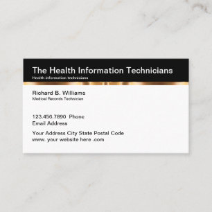Carte De Visite Technicien en information sur la santé