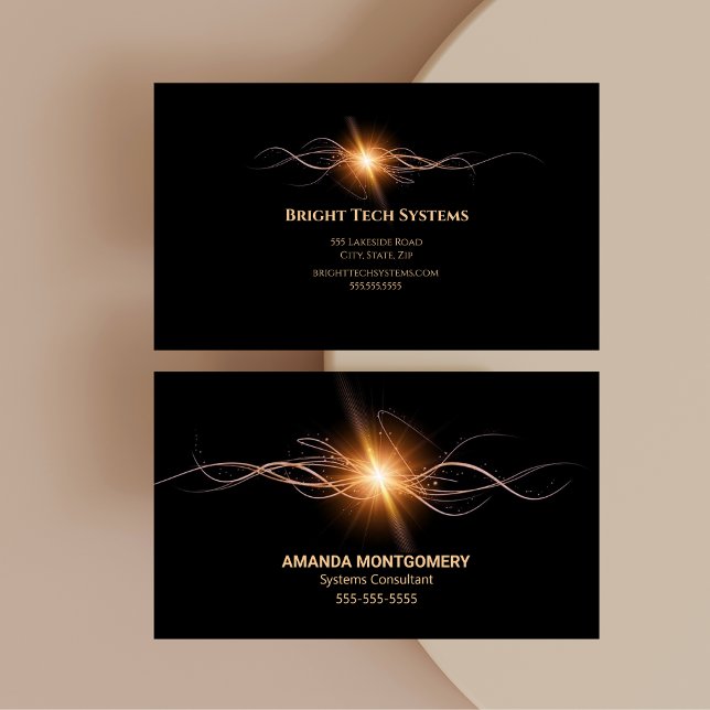 Carte De Visite Technicien en informatique (Technology, Systems, Technical, IT Consultant Business Card)