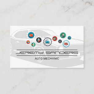 Carte De Visite Technicien en mécanique   Services automobiles   