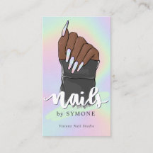 Technicien Nail Beauté Salon Pastel Holographique