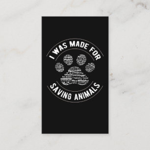 Carte De Visite Technicien vétérinaire Paw Vet Tech Vétérinair