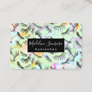 Carte De Visite Technicienne de cils jolie Faux cils hologramme