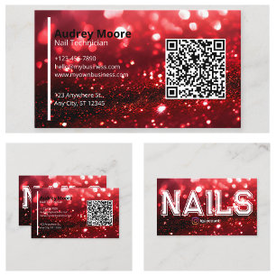 Carte De Visite Technicienne de manucure professionnelle Code QR