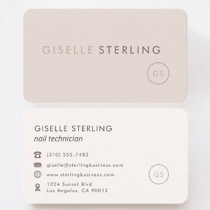 Carte De Visite Technicienne en Onglerie Féminine Professionnelle