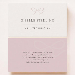 Carte De Visite Technicienne en Ongles Arc Rose