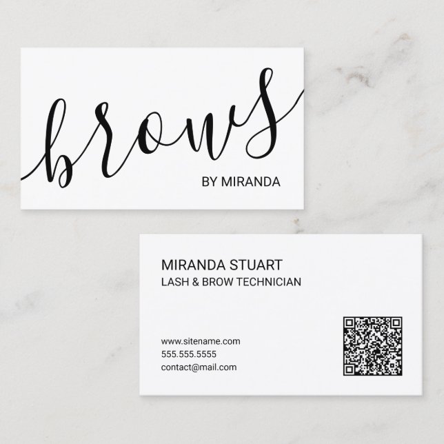Carte De Visite Technicienne professionnelle en cils et sourcils e (Devant / Derrière)