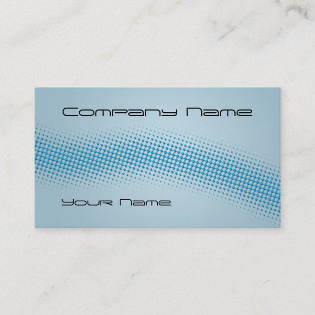 Carte De Visite Techno Wave Embossée Bleu (Devant)