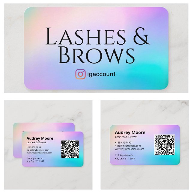 Carte De Visite Technologie Cils et Sourcils (Lash and Brows Tech Business Card
)