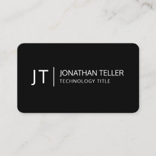 Carte De Visite Technologie de l'information moderne Noir
