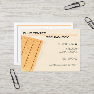 Carte De Visite Technologie de l'information Orange Clavier