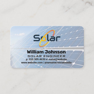 Carte De Visite Technologie de panneaux solaires Ingénieur Éne