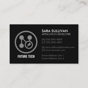 Carte De Visite Technologie de programmeur informatique