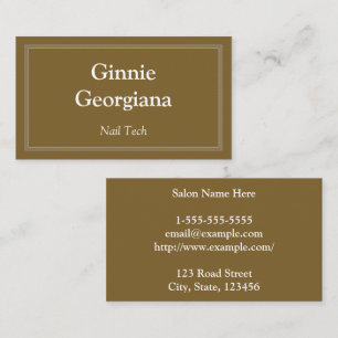 Carte De Visite Technologie d'ongles simple et personnalisable