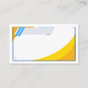 Carte de visite technologie géométrique jaune bleu