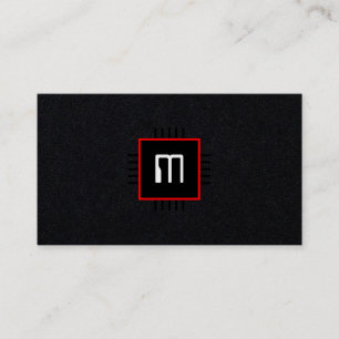 Carte De Visite Technologie inspiré minimaliste entreprise de puc