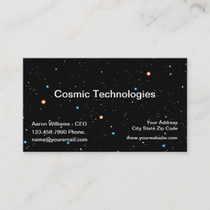Carte De Visite Technologie spatiale cosmique cool
