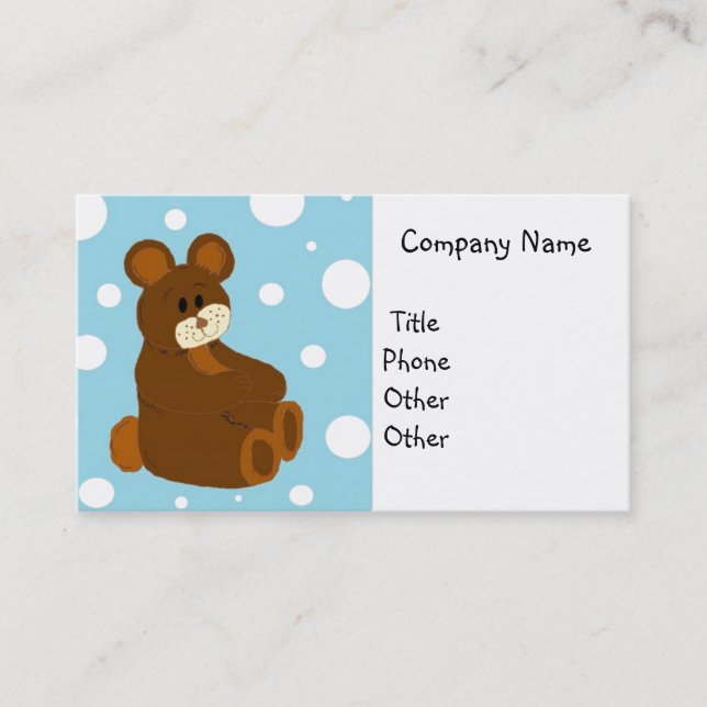 Carte De Visite Teddy Bear (Devant)