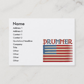 Carte De Visite Tee - shirt et cadeaux de batteur de drapeau des