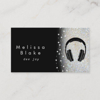 Carte De Visite teinte argent de dee jay fausse parties scintillan