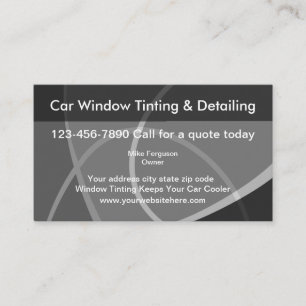 Carte De Visite Teinture de vitres automobiles et détails