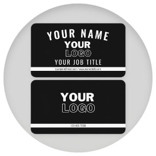 Carte De Visite Téléchargez votre logo   Noir & Blanc (modifiable)