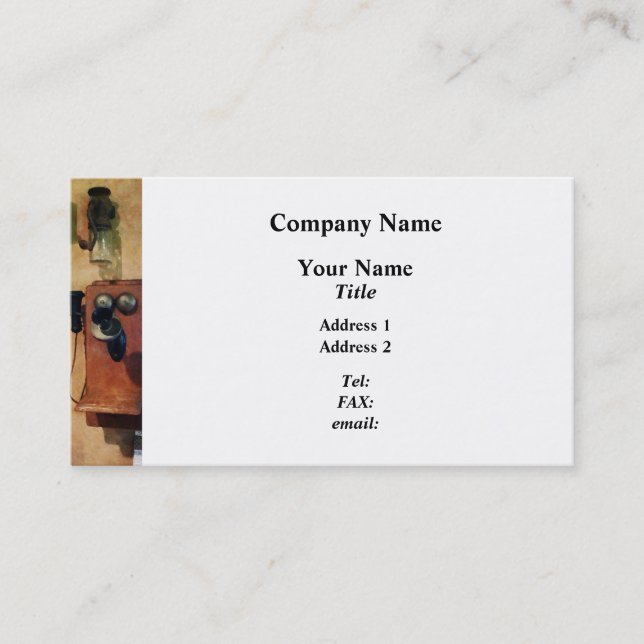 Carte De Visite Téléphone à cadran (Devant)