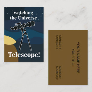 Carte De Visite Téléphone Nuit Ciel Astronomie Observation des éto