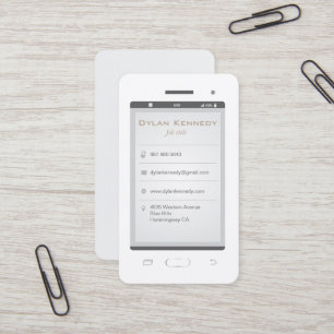 Carte De Visite Téléphone portable