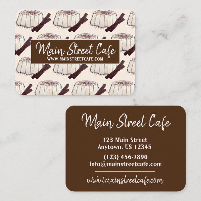 Carte De Visite Temblek Puerto Rican Nouvel An Pudding De Coco (Devant / Derrière)