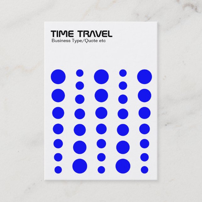 Carte De Visite Temps de voyage - Bleu sur blanc (Devant)