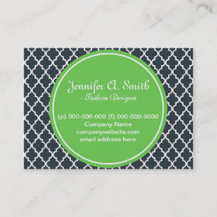 Carte De Visite tendance, adorable, classique, vert, caratrefoil B