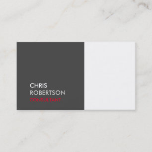 Carte de visite tendance blanc gris attrayant