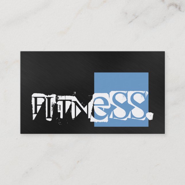 Carte de visite tendance Blue Grey Fitness (Devant)