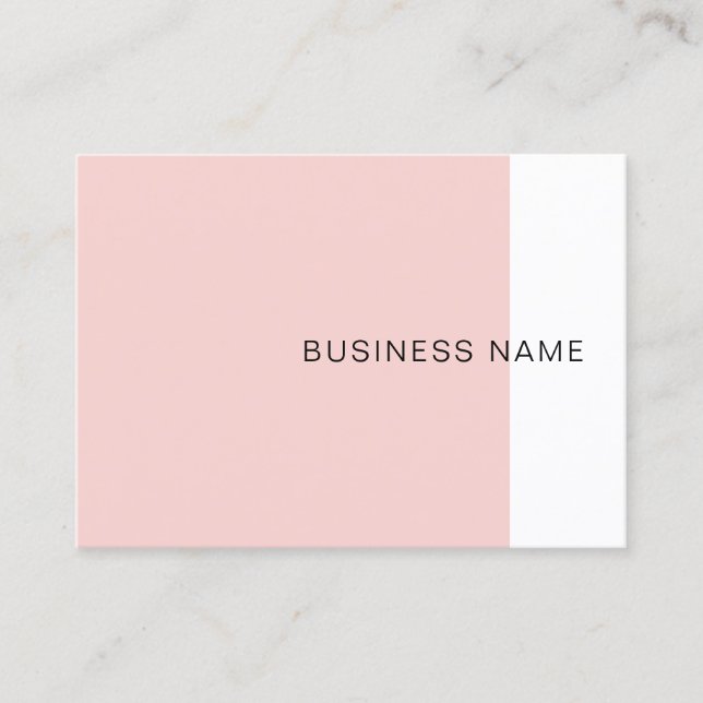 Carte De Visite Tendance Blush Pink Elegant Entreprise Moderne Sim (Devant)