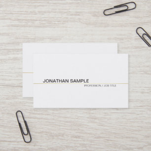 Carte De Visite Tendance Chic Plain Moderne Professionnel Simple B