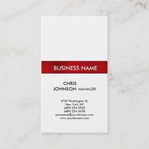 Carte de visite tendance créative rouge vertical