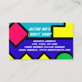 Carte De Visite Tendance de mode de vêtements à blocs de couleurs