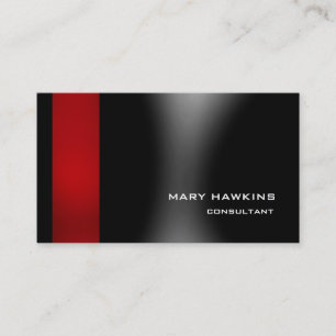Carte De Visite Tendance Élégant Rouge Noir Gris Moderne