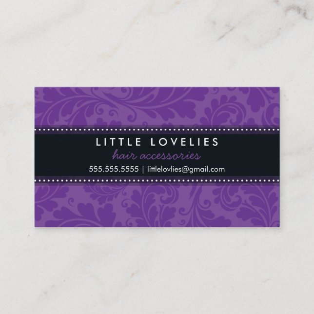 CARTE DE VISITE tendance fleurit violet violet vio (Devant)